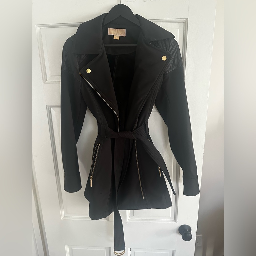 Women's Michael Kors Black Belted Jacket